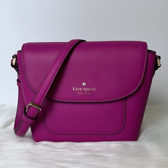 💃NWT Kate Spade Elsie Pebbled Leather Crossbody/ Baja Rose - Picture 1 of 10
